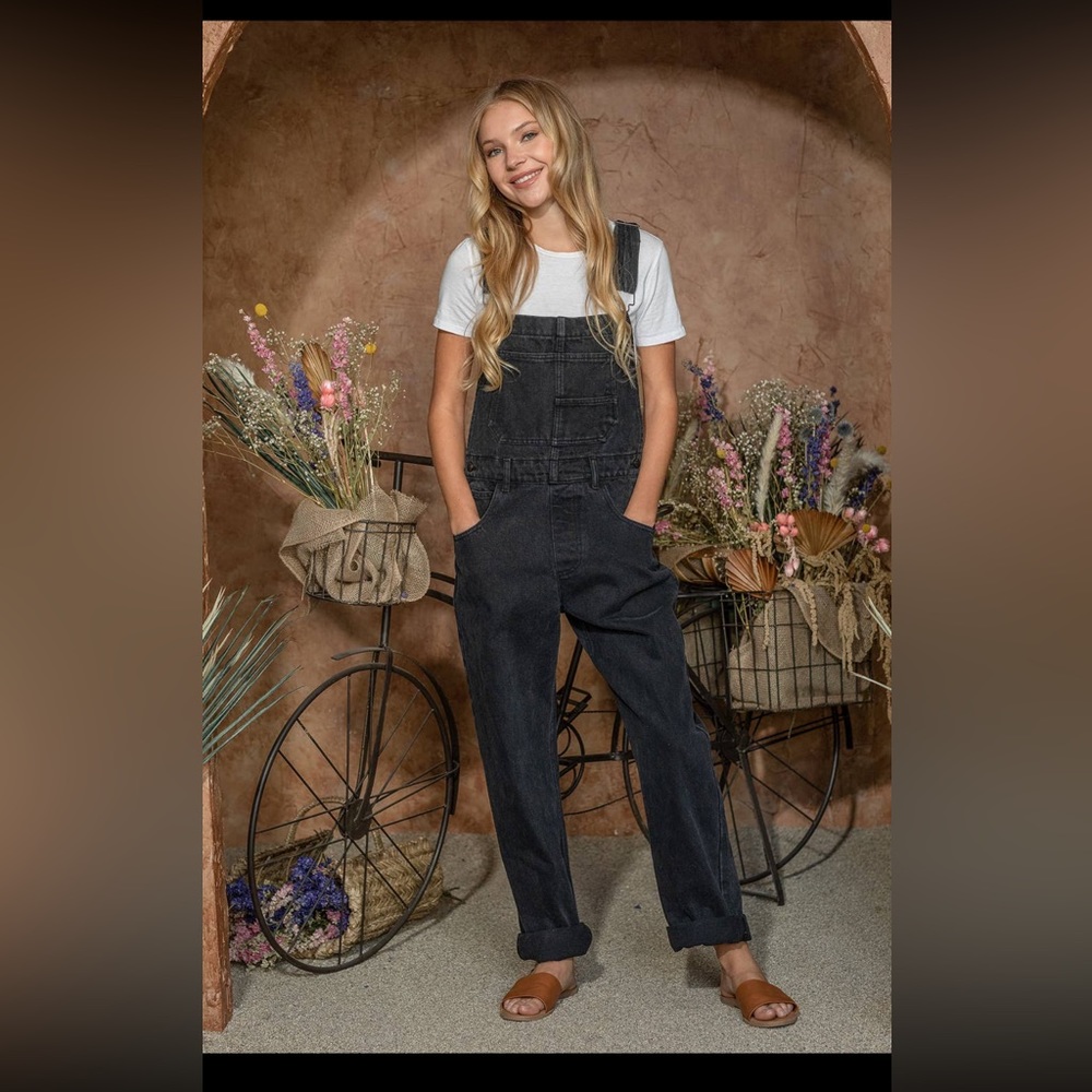 Black overalls